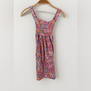 Tommy Bahama Dress Girls 5T Multicolor Bright Floral Strappy Lined Smocked